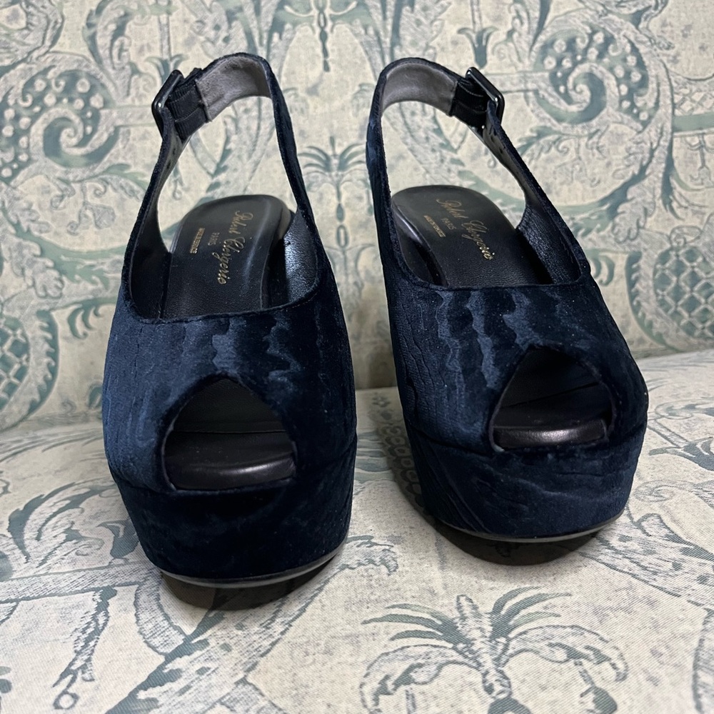 Dolce & Gabbana Women's Black Peep Toe Platform Shoes